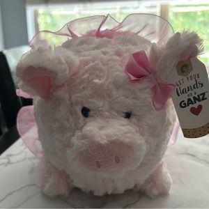Ganz pink stuffed animal piggy 🐷 bank